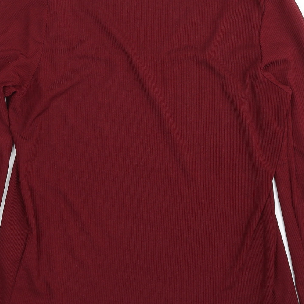 Boohoo Womens Purple  Polyester Pullover Sweatshirt Size 12  Pullover