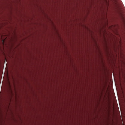 Boohoo Womens Purple  Polyester Pullover Sweatshirt Size 12  Pullover