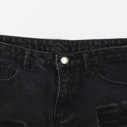 SheIn Womens Black  Cotton Hot Pants Shorts Size S L3 in Regular Button