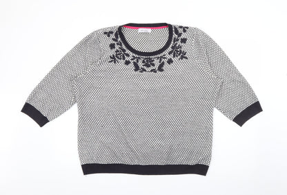 Womens UK Size 18 Per Una White Pullover Jumper