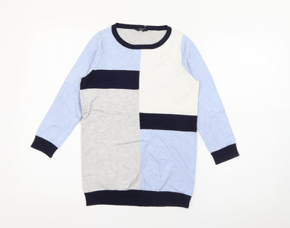Womens UK Size 8 M&Co Blue Pullover Jumper