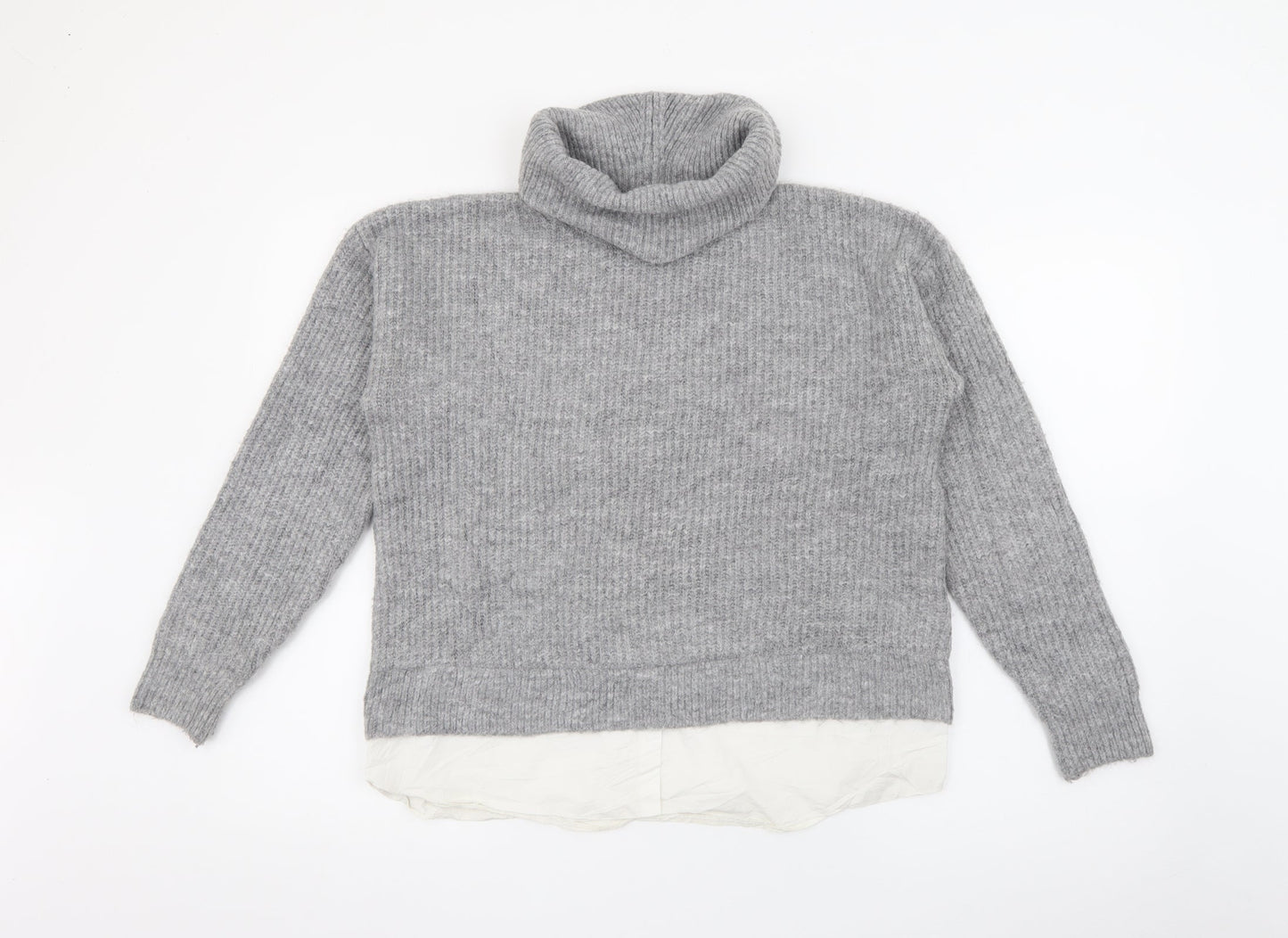 Womens UK Size S New Look Grey Pullover Jumper