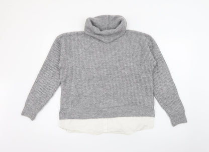 Womens UK Size S New Look Grey Pullover Jumper