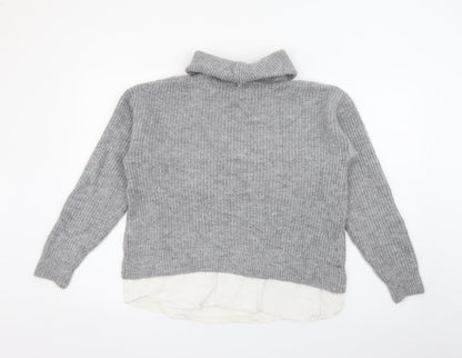 Womens UK Size S New Look Grey Pullover Jumper