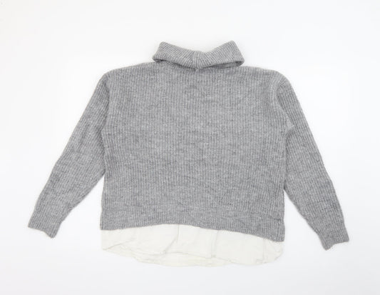 Womens UK Size S New Look Grey Pullover Jumper