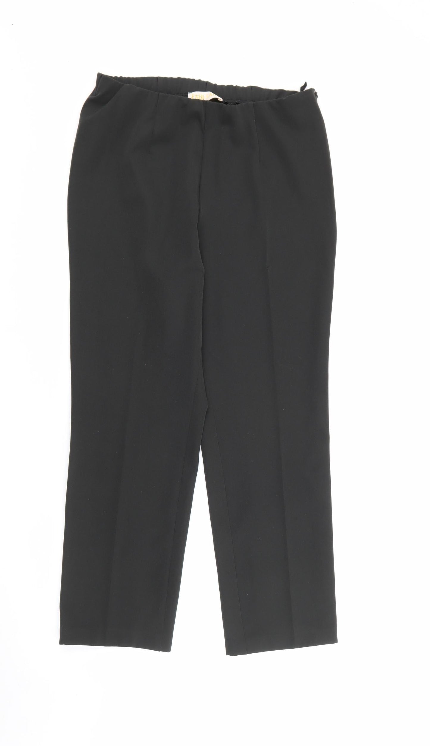 Fair Lady Womens Black  Polyester Trousers  Size 30 in L26 in Regular Zip