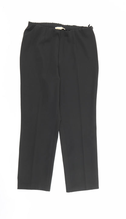Fair Lady Womens Black  Polyester Trousers  Size 30 in L26 in Regular Zip