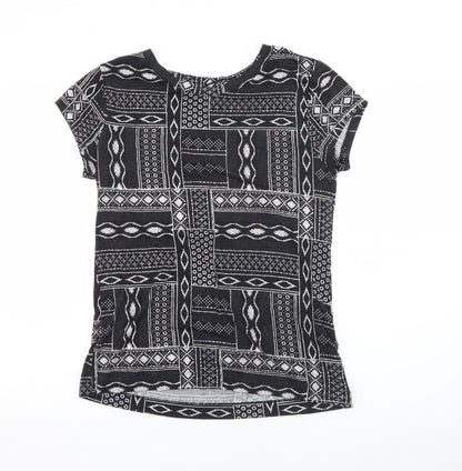Womens UK Size M H&M Blue Basic T-Shirt