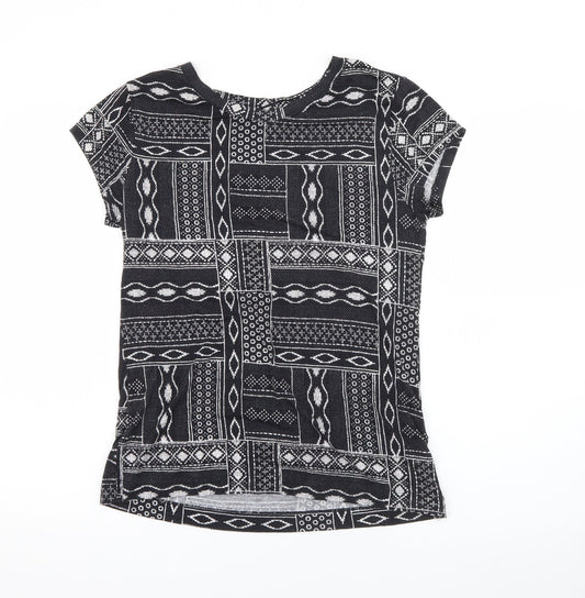 Womens UK Size M H&M Blue Basic T-Shirt