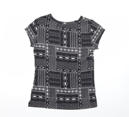 Womens UK Size M H&M Blue Basic T-Shirt