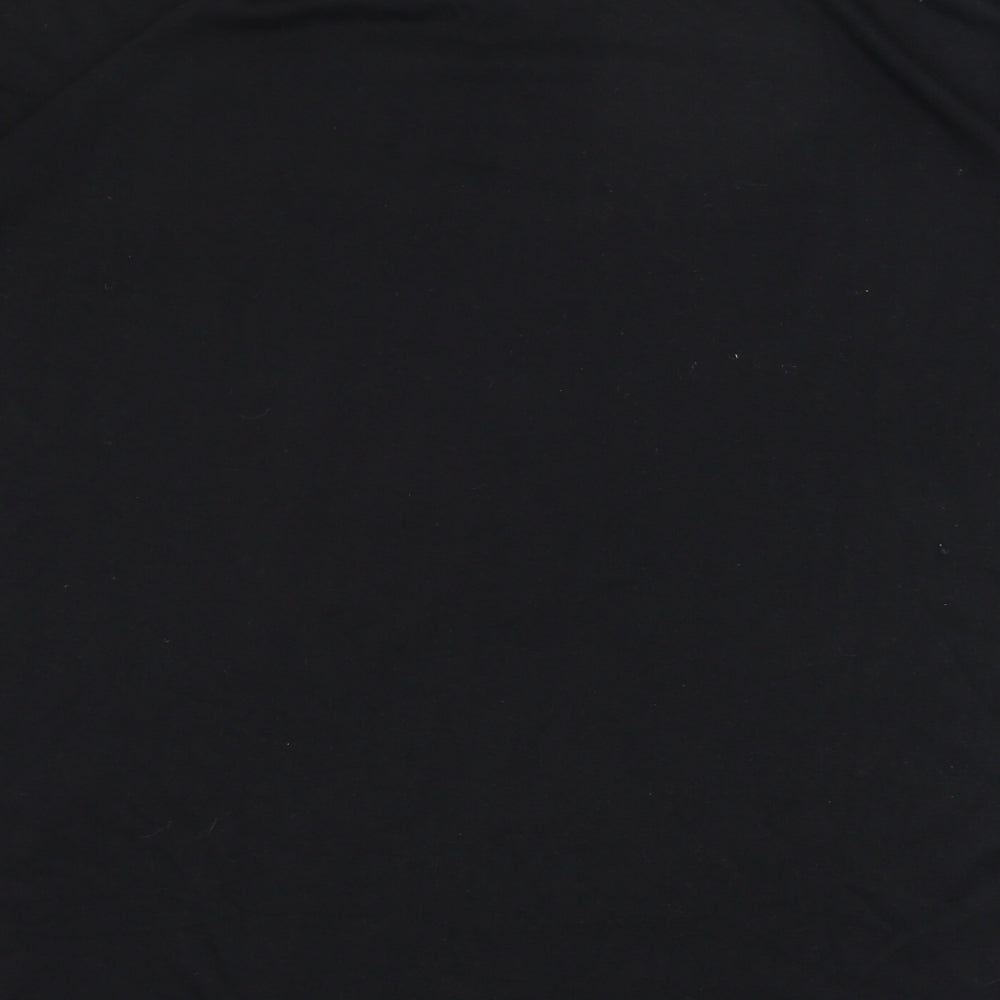 SheIn Womens Black  Polyester Basic T-Shirt Size L Round Neck - I am who I am your approval isn't needed