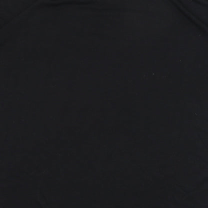 SheIn Womens Black  Polyester Basic T-Shirt Size L Round Neck - I am who I am your approval isn't needed