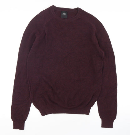 Burton  Mens Purple Round Neck  Cotton Pullover Jumper Size S