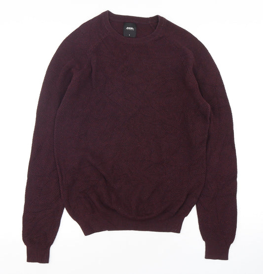 Burton  Mens Purple Round Neck  Cotton Pullover Jumper Size S