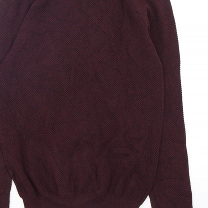 Burton  Mens Purple Round Neck  Cotton Pullover Jumper Size S