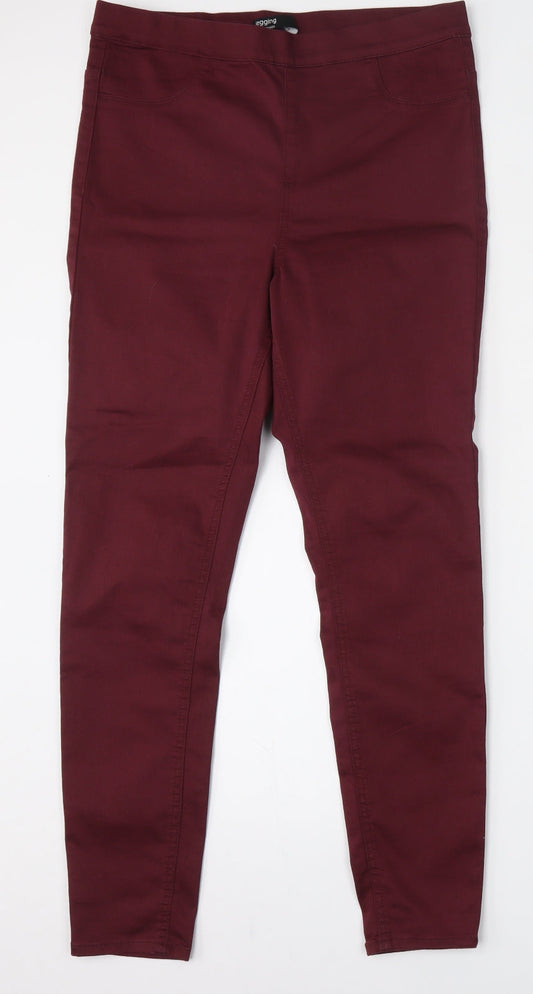 Dunnes Stores Womens Purple  Cotton Jegging Jeans Size 14 L30 in Regular