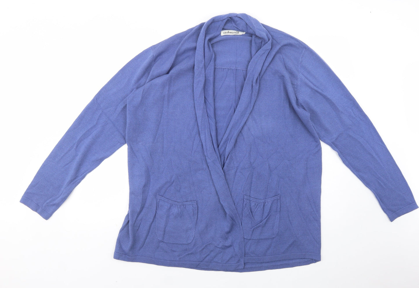 Womens UK Size XL Cashmasoft Blue Cardigan Jumper