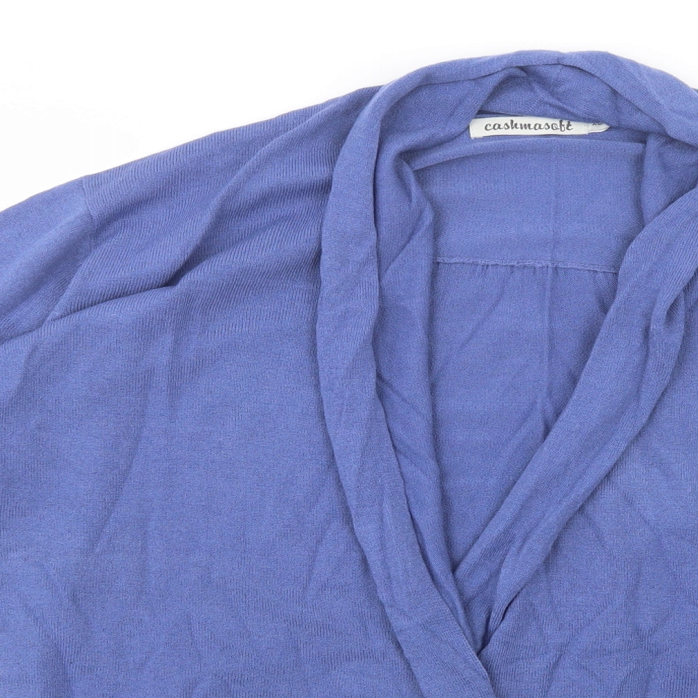 Womens UK Size XL Cashmasoft Blue Cardigan Jumper