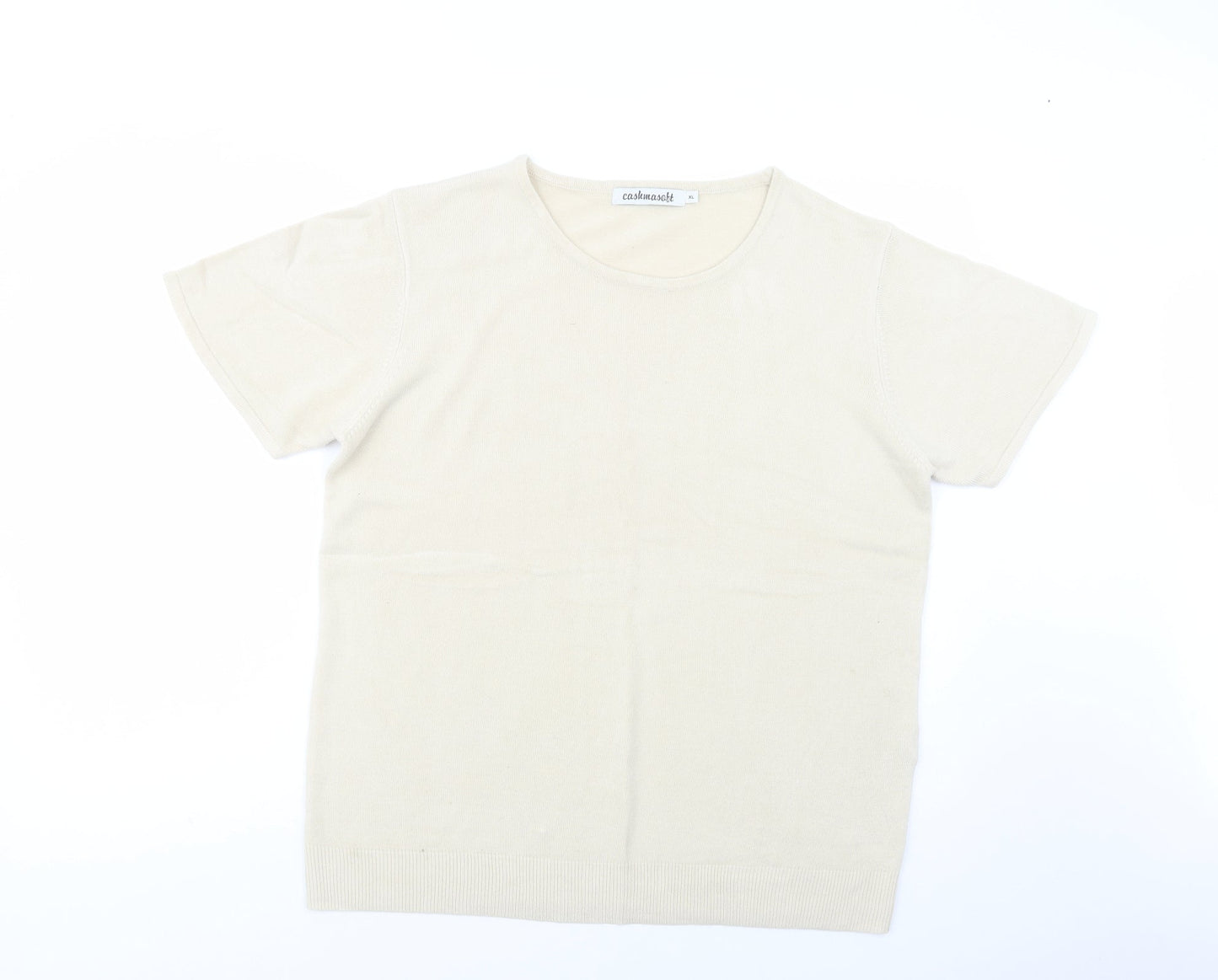 Womens UK Size XL Cashmasoft Beige Pullover Jumper