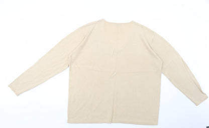 Womens UK Size XL Cashmasoft Beige Pullover Jumper