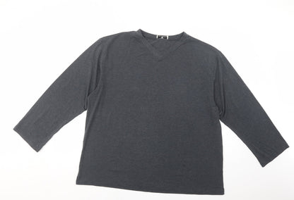 Nicole  Marciano Womens Grey  Cotton Tunic T-Shirt Size XL V-Neck