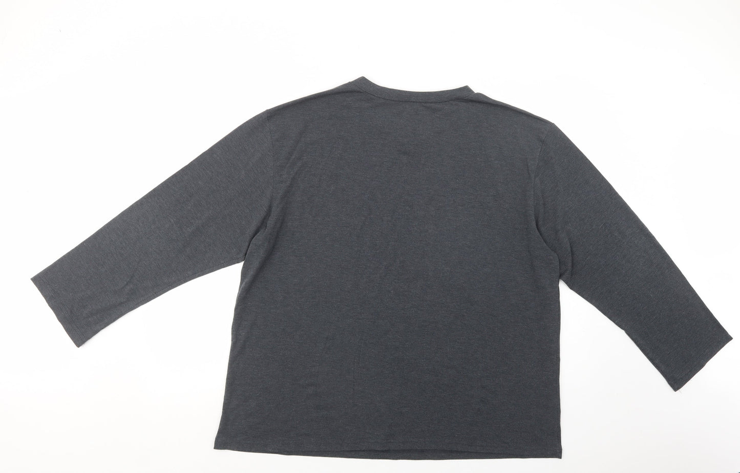 Nicole  Marciano Womens Grey  Cotton Tunic T-Shirt Size XL V-Neck