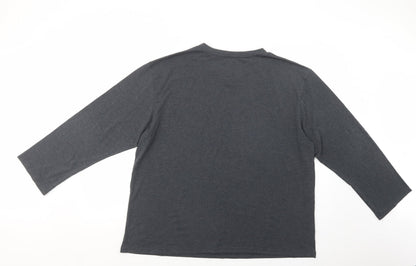 Nicole  Marciano Womens Grey  Cotton Tunic T-Shirt Size XL V-Neck