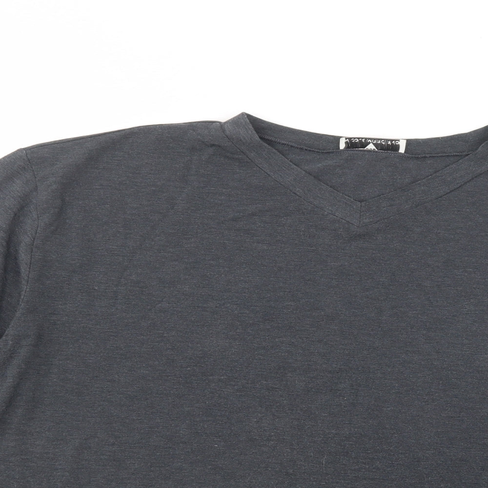 Nicole  Marciano Womens Grey  Cotton Tunic T-Shirt Size XL V-Neck