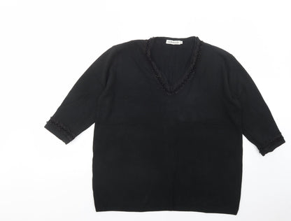 Womens UK Size XL Cashmasoft Black Pullover Jumper