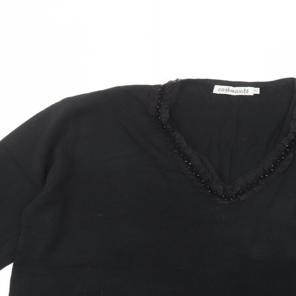 Womens UK Size XL Cashmasoft Black Pullover Jumper