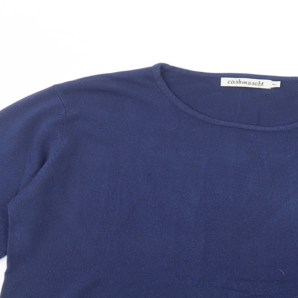 Womens UK Size XL Cashmasoft Blue Pullover Jumper