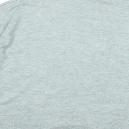 Gallery Womens Green Mock Neck  Viscose Pullover Jumper Size L