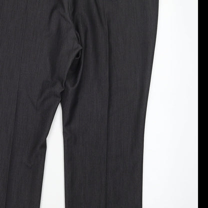 Womens UK Size 20 Marks and Spencer Regular Fit Dress Pants Grey Trousers