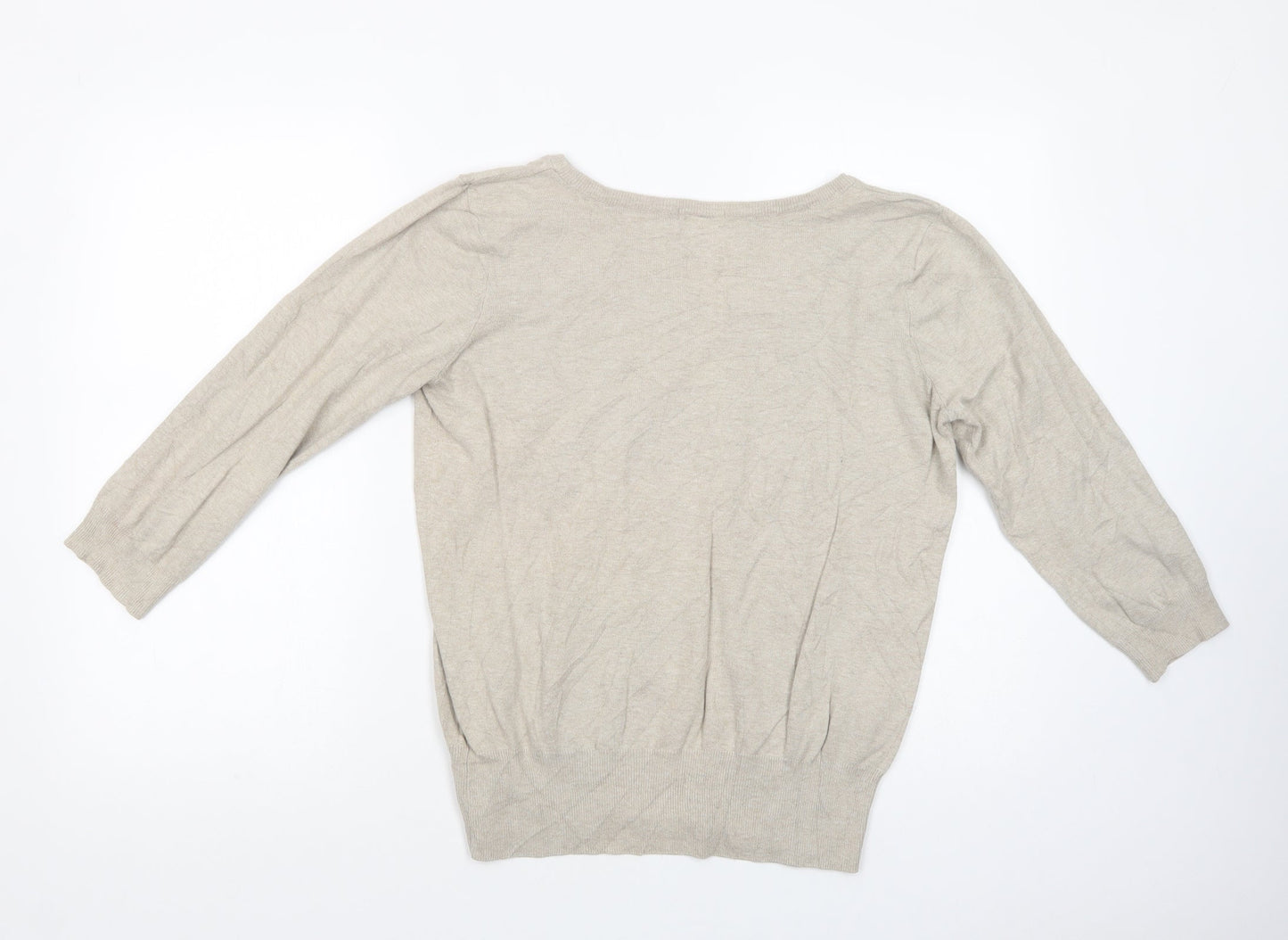 Womens UK Size L H&M Beige Pullover Jumper