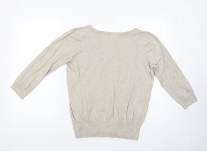 Womens UK Size L H&M Beige Pullover Jumper