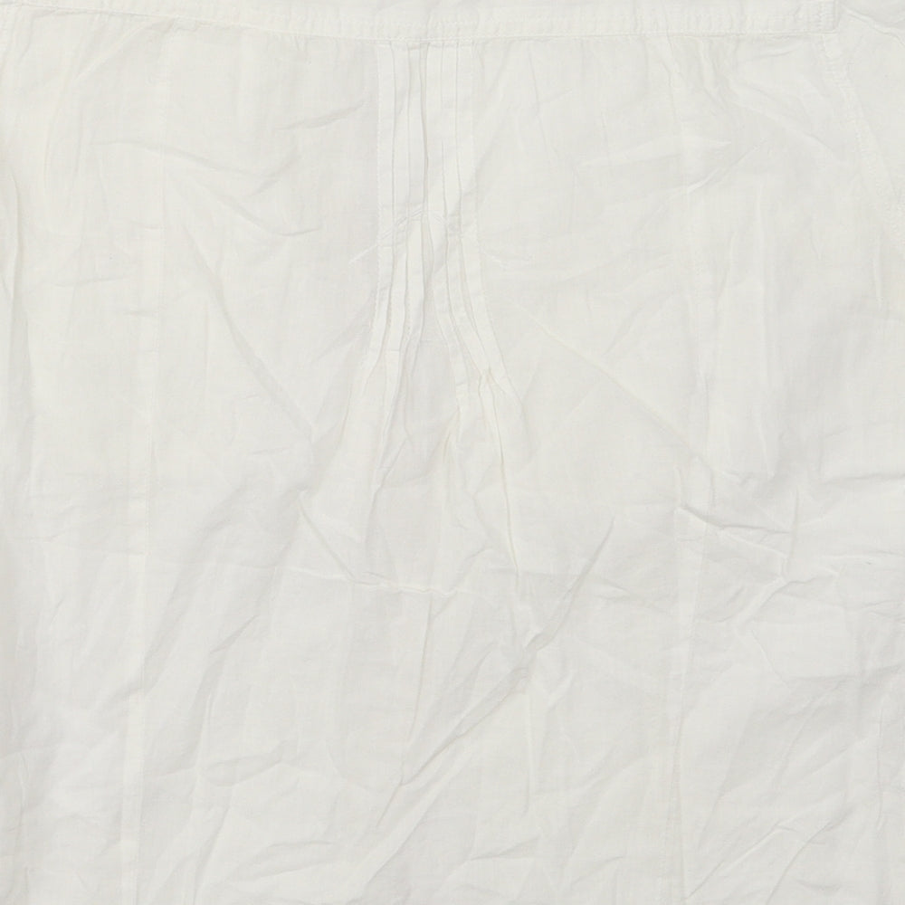 Womens UK Size M Terranova Ivory Basic Button-Up