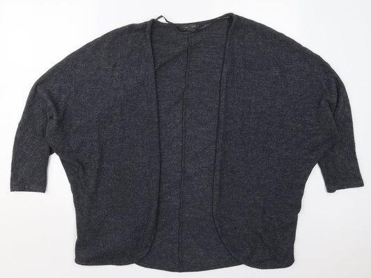 Primark Womens Grey V-Neck  Polyester Cardigan Jumper Size 6