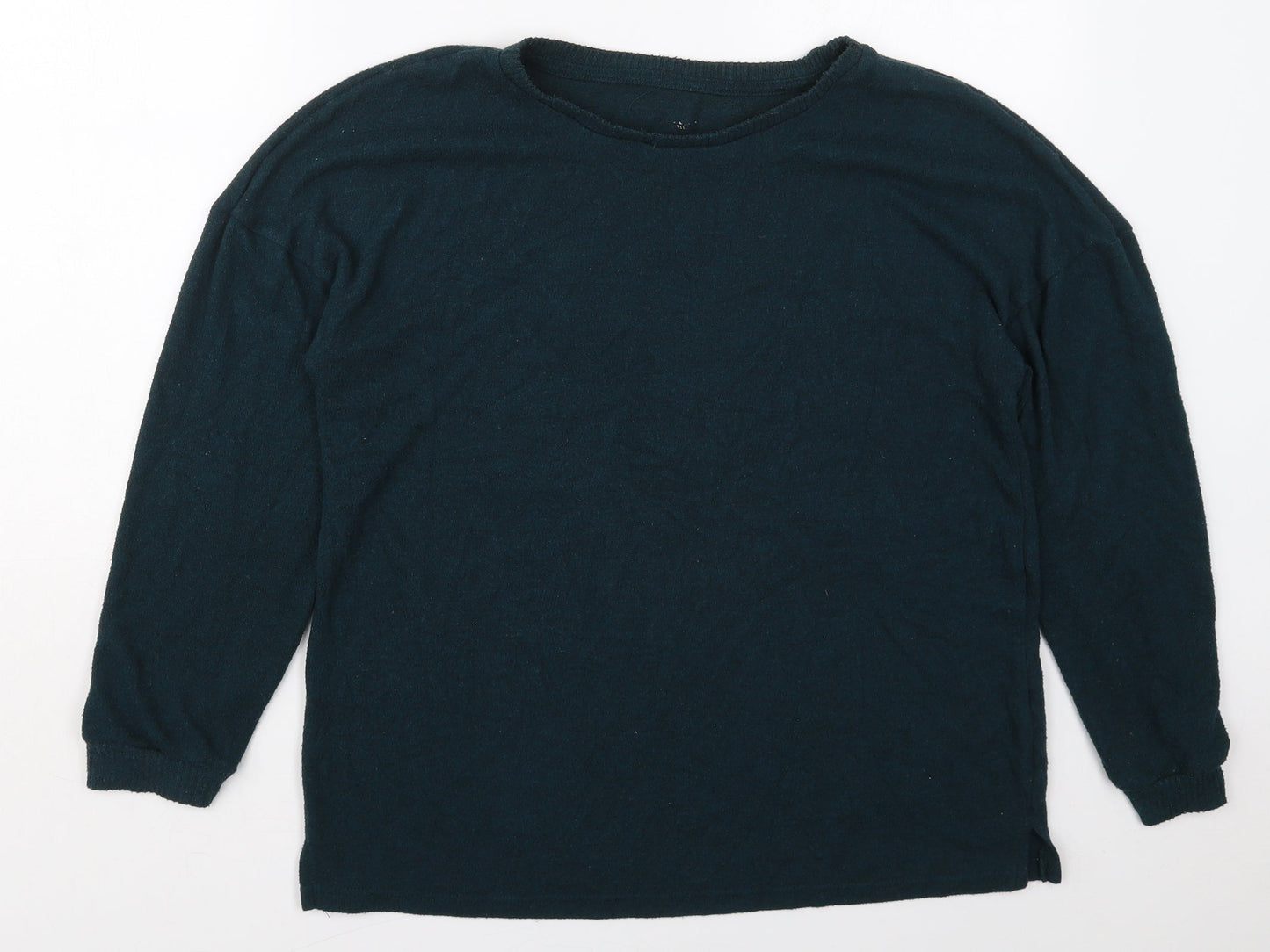 Primark Womens Green Crew Neck  Polyester Pullover Jumper Size 12