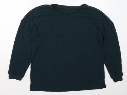 Primark Womens Green Crew Neck  Polyester Pullover Jumper Size 12