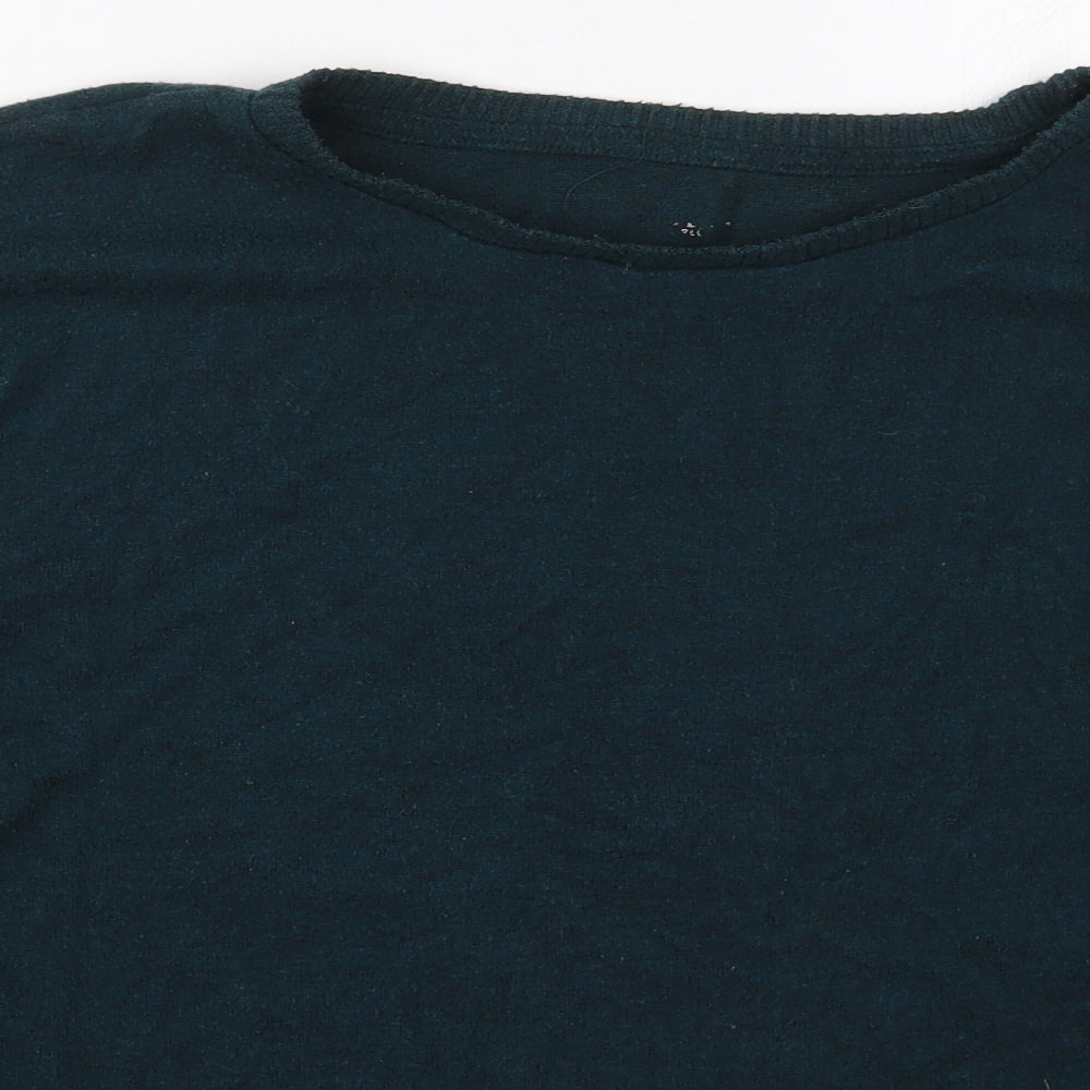 Primark Womens Green Crew Neck  Polyester Pullover Jumper Size 12