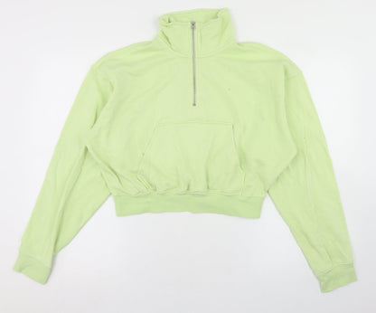 Divided Womens Green  Cotton Pullover Sweatshirt Size S   - cropped