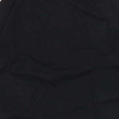 Gallery Womens Black Crew Neck  Viscose Pullover Jumper Size S