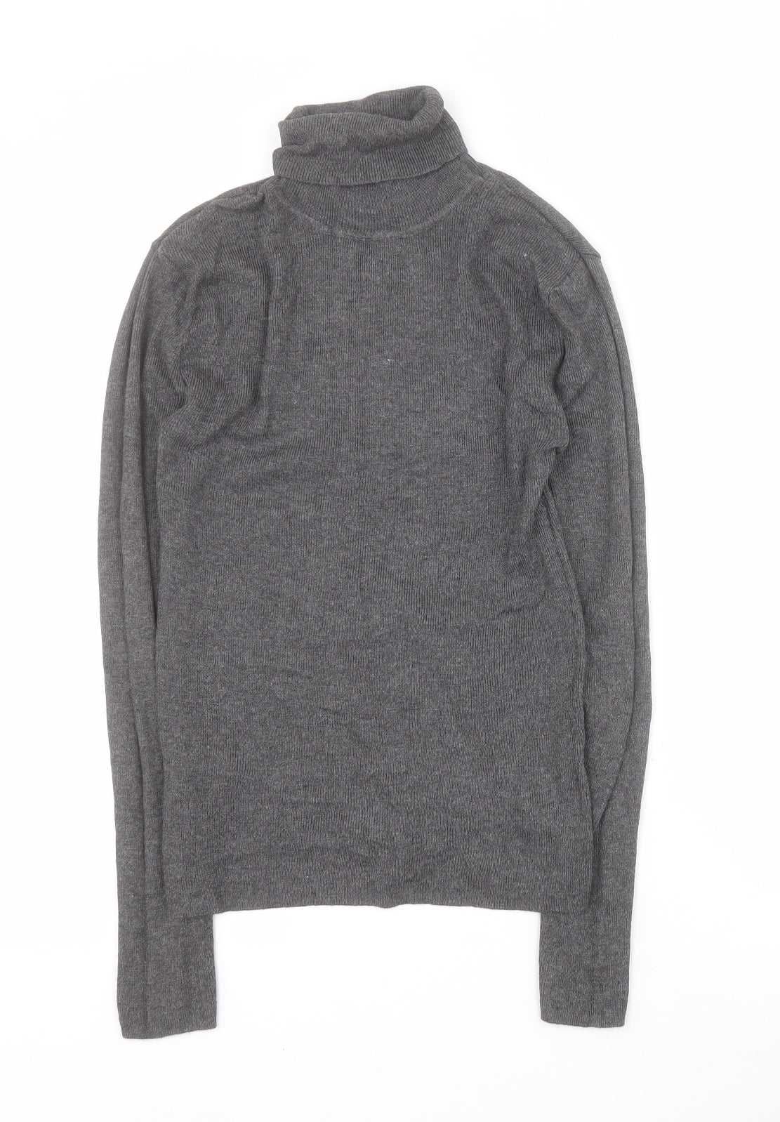 Primark Womens Grey Roll Neck  Viscose Pullover Jumper Size S