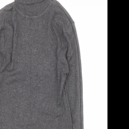 Primark Womens Grey Roll Neck  Viscose Pullover Jumper Size S