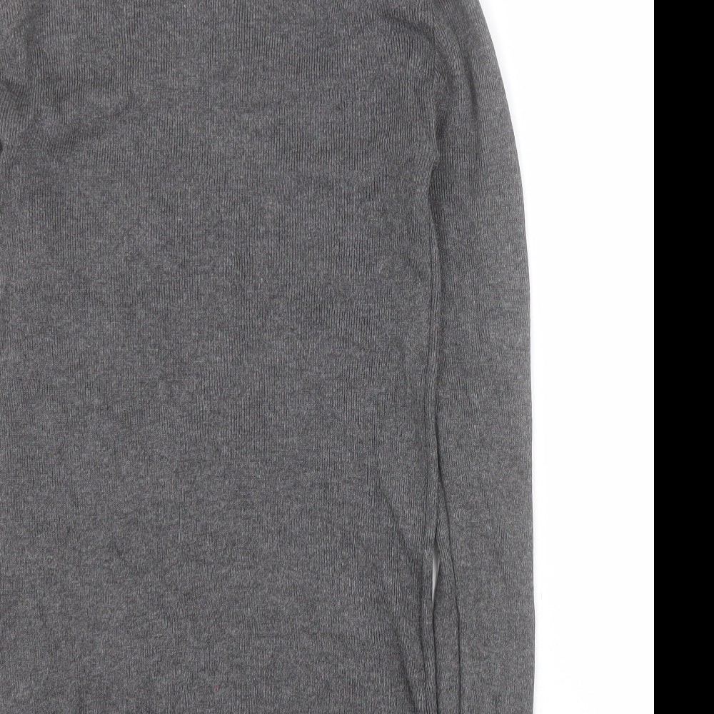 Primark Womens Grey Roll Neck  Viscose Pullover Jumper Size S