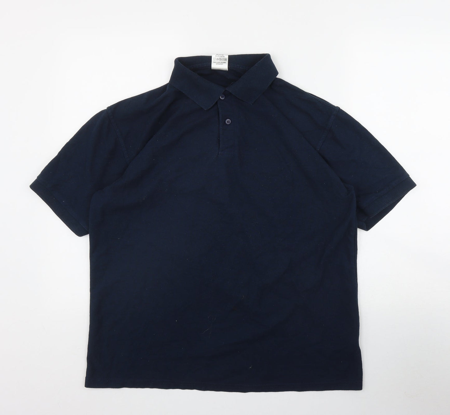 Stars & Stripes Mens Blue  Cotton  Polo Size XL Collared Button