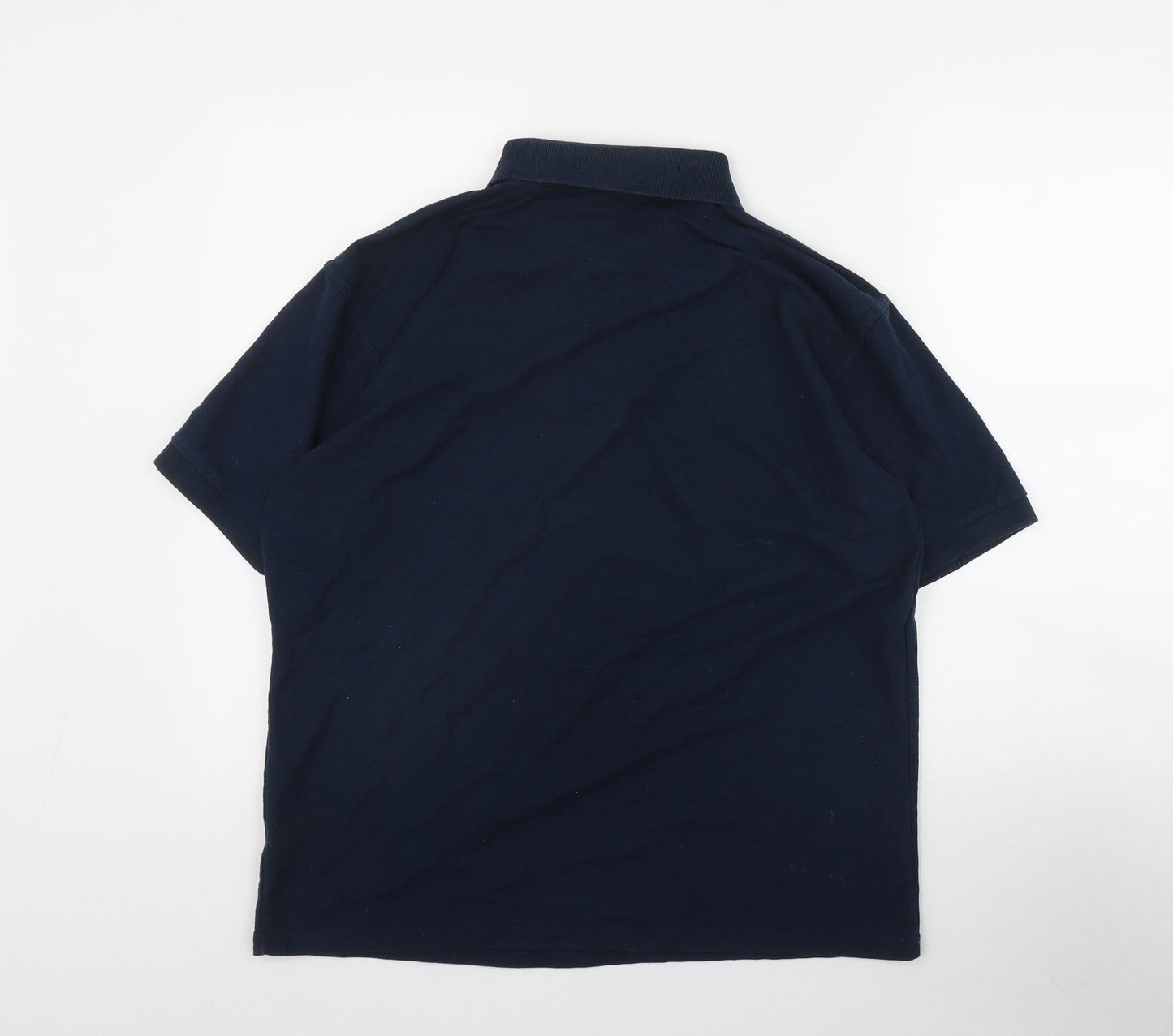 Stars & Stripes Mens Blue  Cotton  Polo Size XL Collared Button