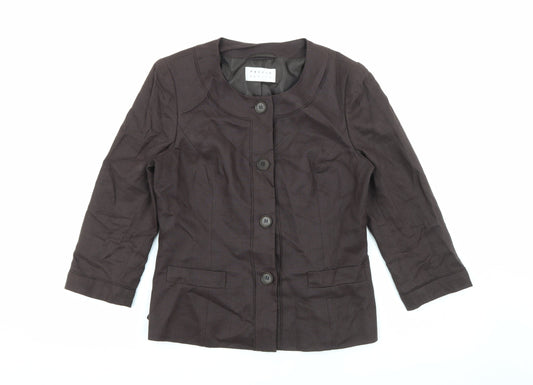 Precis Womens Brown   Jacket  Size 8  Button