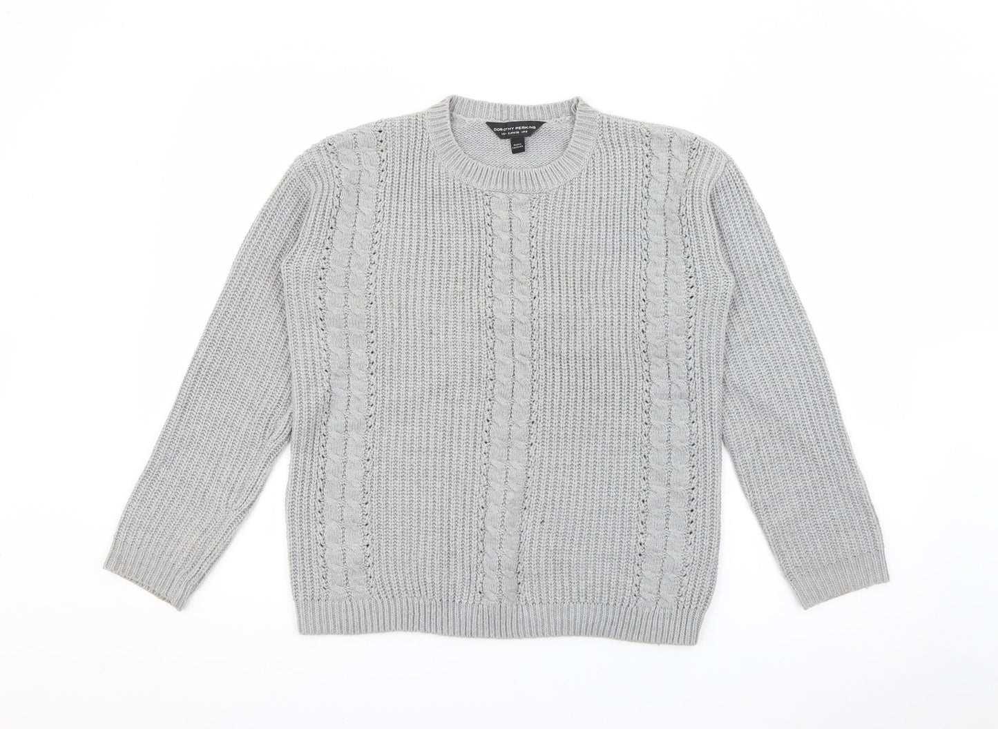 Womens UK Size 8 Dorothy Perkins Grey Pullover Jumper