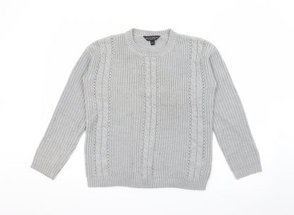 Womens UK Size 8 Dorothy Perkins Grey Pullover Jumper